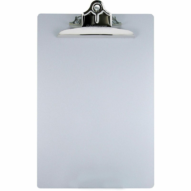 Saunders Aluminum Round Corner Clipboards - 1" Clip Capacity - 8 1/2" x 12" - Clamp - Aluminum - Silver - 1 Each - Image 1